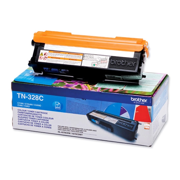 Toner Brother TN-328C HC Cyan (TN-328C) (BRO-TN-328C) Toner Brother TN-328C HC Cyan (TN-328C) (BRO-TN-328C)